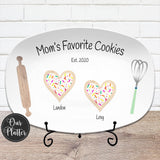 Personalized Cookie Plate – Perfect Batch – Cookie Crew – Mother’s Day Platter – Gift for Nana, Mom, or Grandma – Heart Sugar Cookies