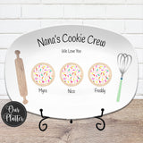 Personalized Cookie Plate – Favorite Cookie Crew –  Perfect Batch – Mother’s Day Platter – Gift for Mom, Grandma – Heart Sugar Cookies