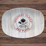 Grill Personalized Platter - White Wood