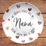 "My Favorite People" Plate | Hearts Design