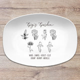 Birth Month Flower Family Personalized Platter