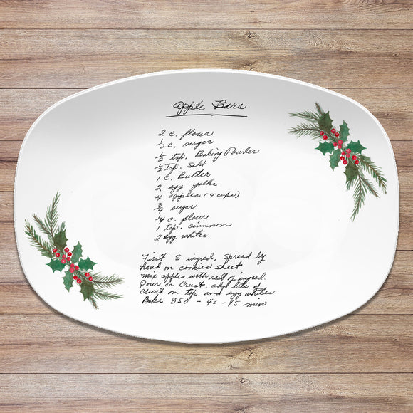 Christmas Handwritten Recipe Platter