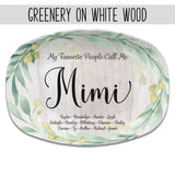 Green Wreath Design / My Greatest Blessings / My Favorite People / Personalized Platter