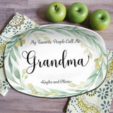 Green Wreath Design / My Greatest Blessings / My Favorite People / Personalized Platter