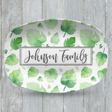 Palm Leaves Personalized Custom Platter