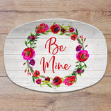 Floral Flower Wreath Design | Personalized Platter