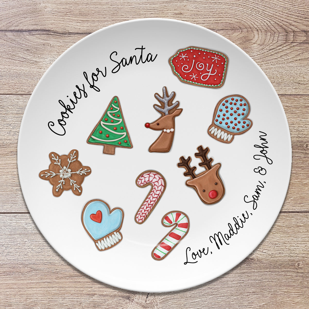 Personalized cookies hotsell for santa plate