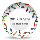 Cookies for Santa Personalized Plate