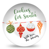 Cookies for Santa Personalized Plate