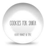 Cookies for Santa Personalized Plate