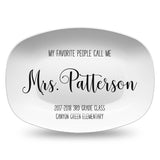 My Favorite People ~ Black & White Custom Personalized Platter ~ Mom β’ Grandma β’ Dad β’ Grandpa β’ Aunt β’  Coach β’ Teacher