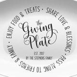 Giving Platter, Farmscript Black & White 