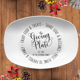 Giving Platter, Farmscript Black & White 