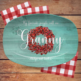 My Favorite People ~ Red Berry Custom Personalized Platter ~ Gift for Mom ~ Gift for Grandma ~ Mother's Day