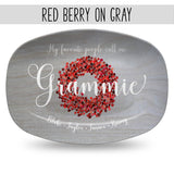 My Favorite People ~ Red Berry Custom Personalized Platter ~ Gift for Mom ~ Gift for Grandma ~ Mother&#39;s Day