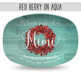 My Favorite People ~ Red Berry Custom Personalized Platter ~ Gift for Mom ~ Gift for Grandma ~ Mother&#39;s Day