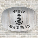 Catch of the Day #1 Fisherman Personalized Platter | Father's Day • Fisherman • Anchor