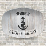 Catch of the Day #1 Fisherman Personalized Platter | Father's Day β’ Fisherman β’ Anchor