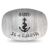 Catch of the Day #1 Fisherman Personalized Platter | Father's Day β’ Fisherman β’ Anchor