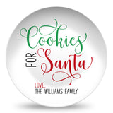 Cookies for Santa Personalized Plates