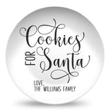 Cookies for Santa Personalized Plates
