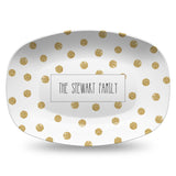 Gold Dots Personalized Holiday Platter | Christmas | Hanukkah