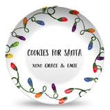 Cookies for Santa Personalized Plates