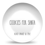 Cookies for Santa Personalized Plates