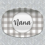 Mother's Day Buffalo Plaid Personalized Platter | Best Mom Ever | Home Is Where Mom Is | Gift for Mom or Grandma