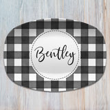 Fall Buffalo Plaid Thanksgiving Personalized Platters