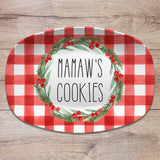 Christmas Buffalo Plaid Personalized Platters