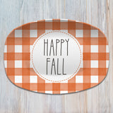 Fall Buffalo Plaid Thanksgiving Personalized Platters
