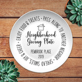 Neighborhood Giving Plate — Black & White or White Wood