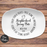 Neighborhood Giving Plate — Black & White or White Wood