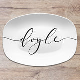 Script Family Name Personalized Platter