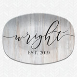 Script Family Name Personalized Platter