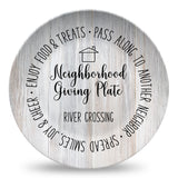 Neighborhood Giving Plate — Black & White or White Wood