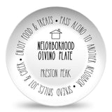 Neighborhood Giving Plate — Black & White or White Wood