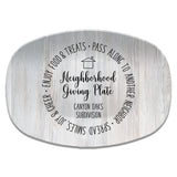 Neighborhood Giving Plate — Black & White or White Wood
