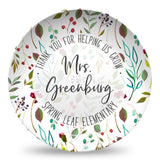 Teacher Appreciation Personalized Plates