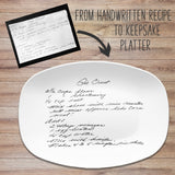 Christmas Handwritten Recipe Personalized Platter | Handwriting • Recipe Card • Keepsake