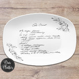 Handwritten Recipe Personalized Platter | Handwriting • Recipe Card • Keepsake