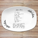 Christmas Handwritten Recipe Personalized Platter | Handwriting • Recipe Card • Keepsake