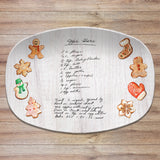 Christmas Handwritten Recipe Personalized Platter | Handwriting • Recipe Card • Keepsake