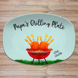 Handprint Grilling Plate | Father&#39;s Day • Birthday • Grill • Custom Platter