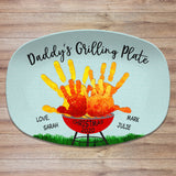 Handprint Grilling Plate | Father's Day • Birthday • Grill • Custom Platter