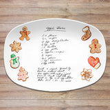 Christmas Handwritten Recipe Personalized Platter 