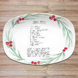 Christmas Handwritten Recipe Personalized Platter | Handwriting • Recipe Card • Keepsake