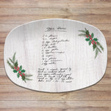 Christmas Handwritten Recipe Personalized Platter 