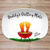 Handprint Grilling Plate | Father's Day • Birthday • Grill • Custom Platter